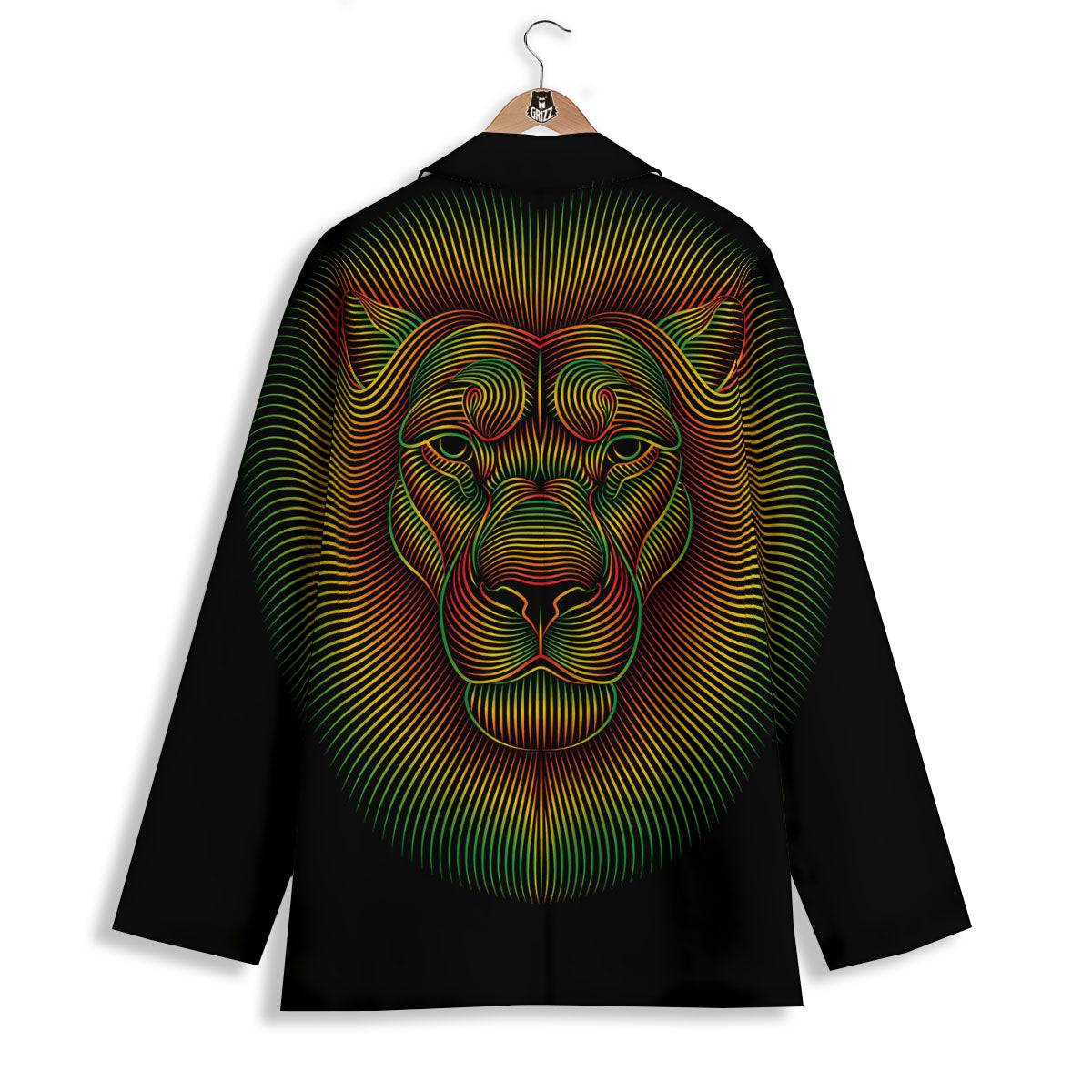 Lion Rasta Print Women's Blazer-grizzshop