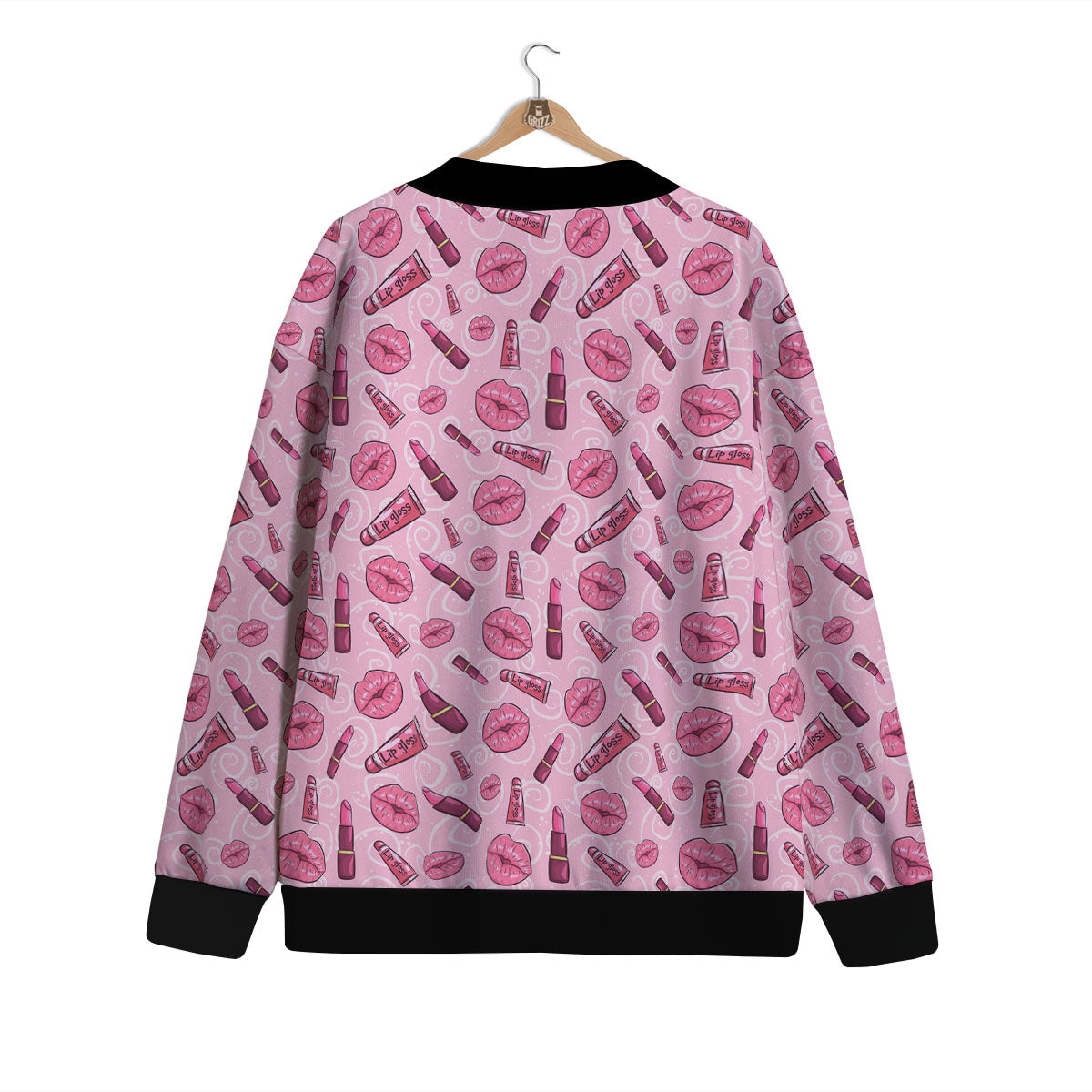 Lips Funky Kiss Print Pattern Cardigan-grizzshop