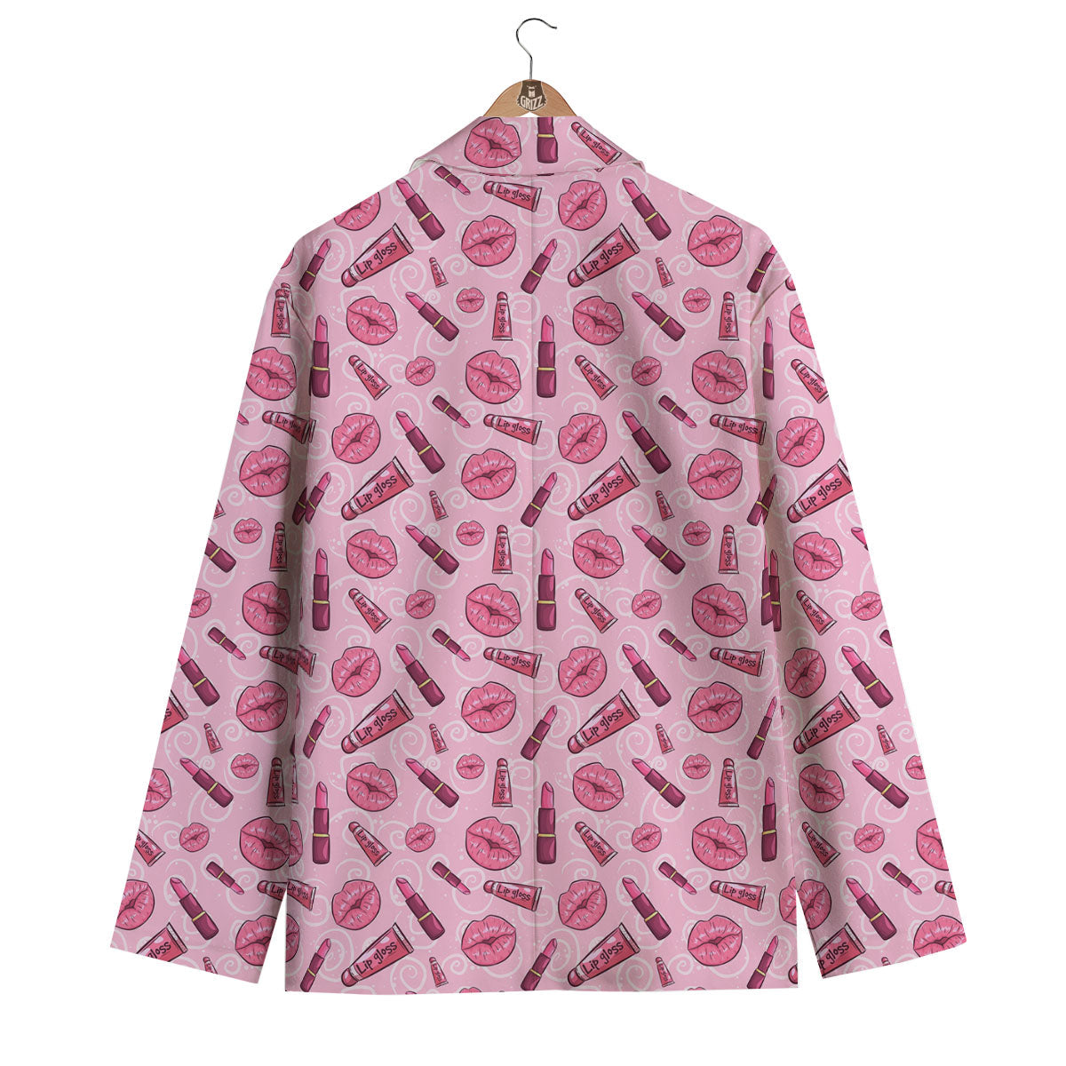 Lips Funky Kiss Print Pattern Men's Blazer-grizzshop