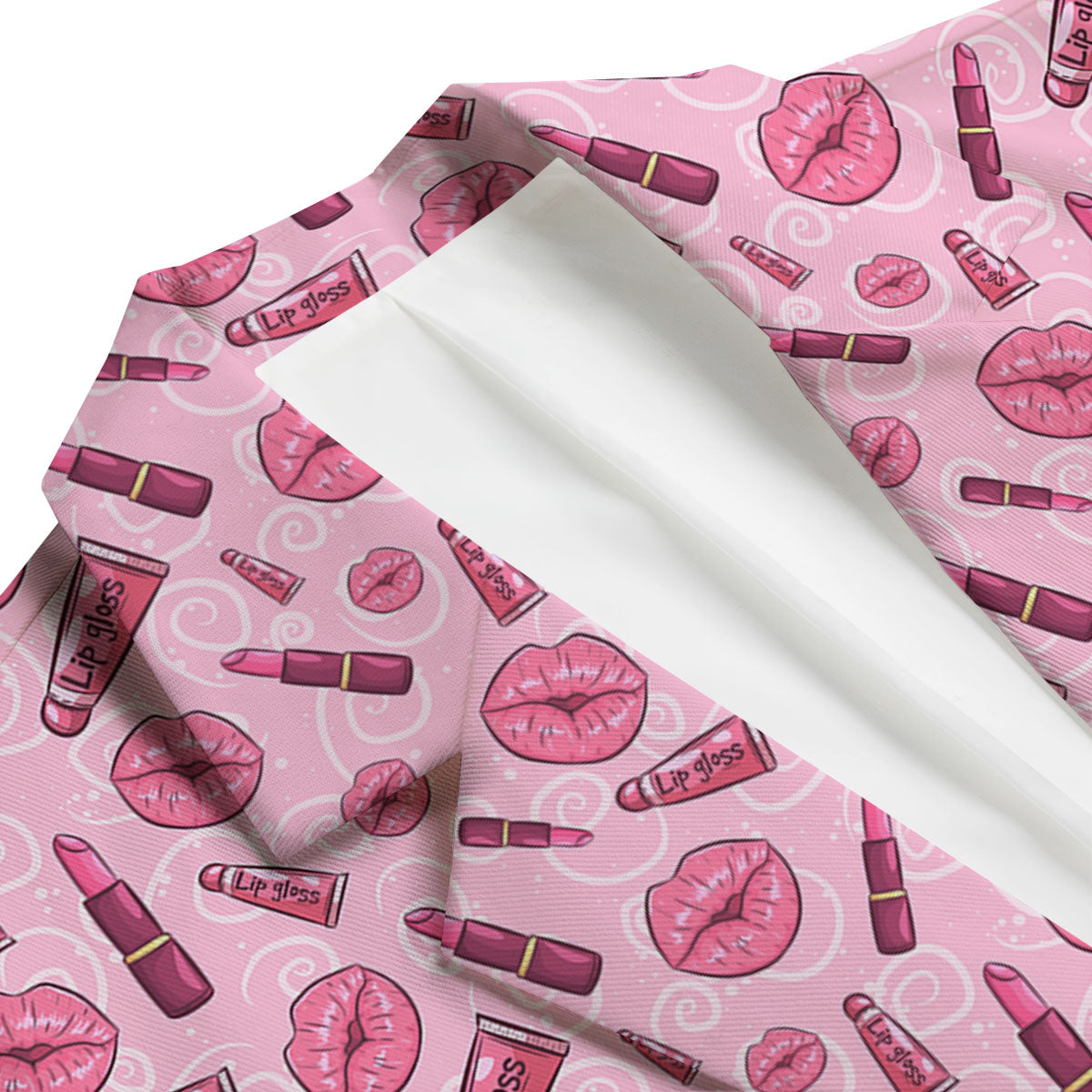 Lips Funky Kiss Print Pattern Men's Blazer-grizzshop