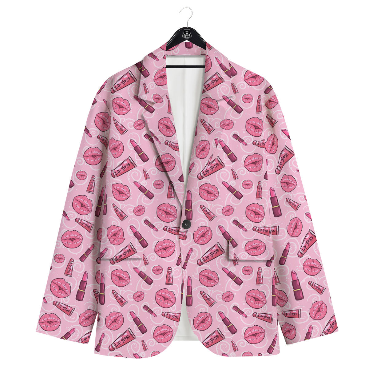 Lips Funky Kiss Print Pattern Men's Sport Coat-grizzshop