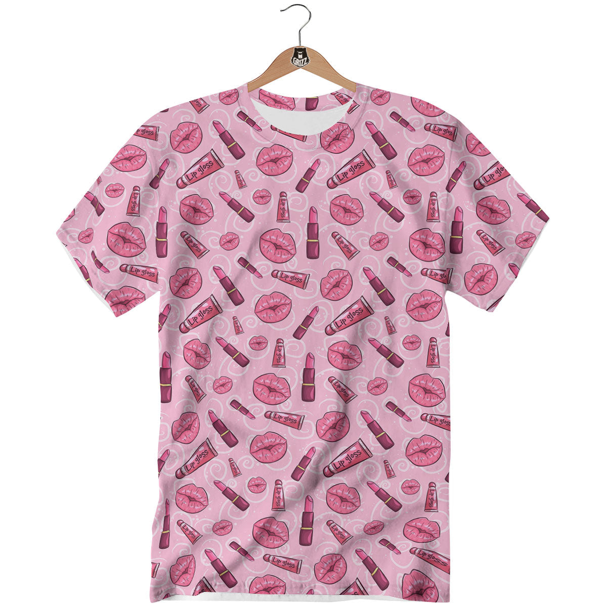 Lips Funky Kiss Print Pattern T-Shirt-grizzshop