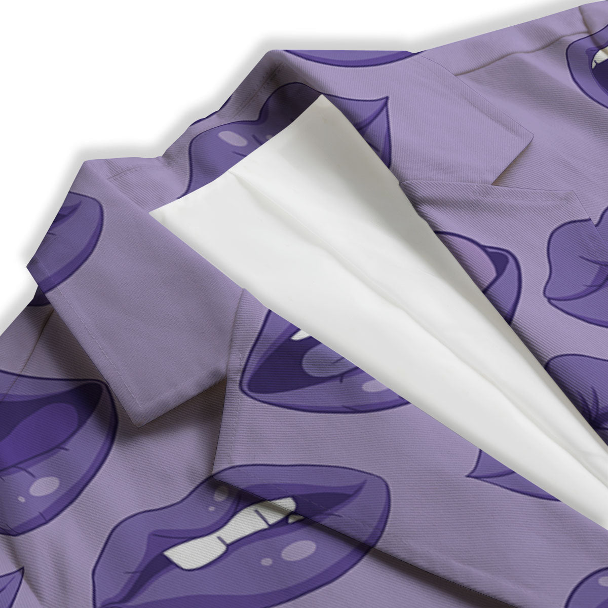Lips Purple Print Pattern Women's Blazer-grizzshop