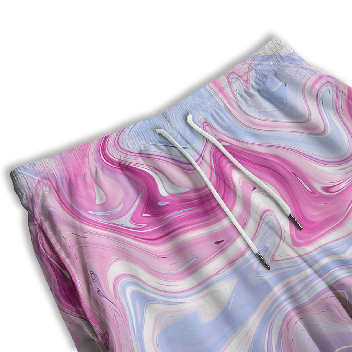 Liquid And Fluid Marble Pink Print Men's Athletic Shorts