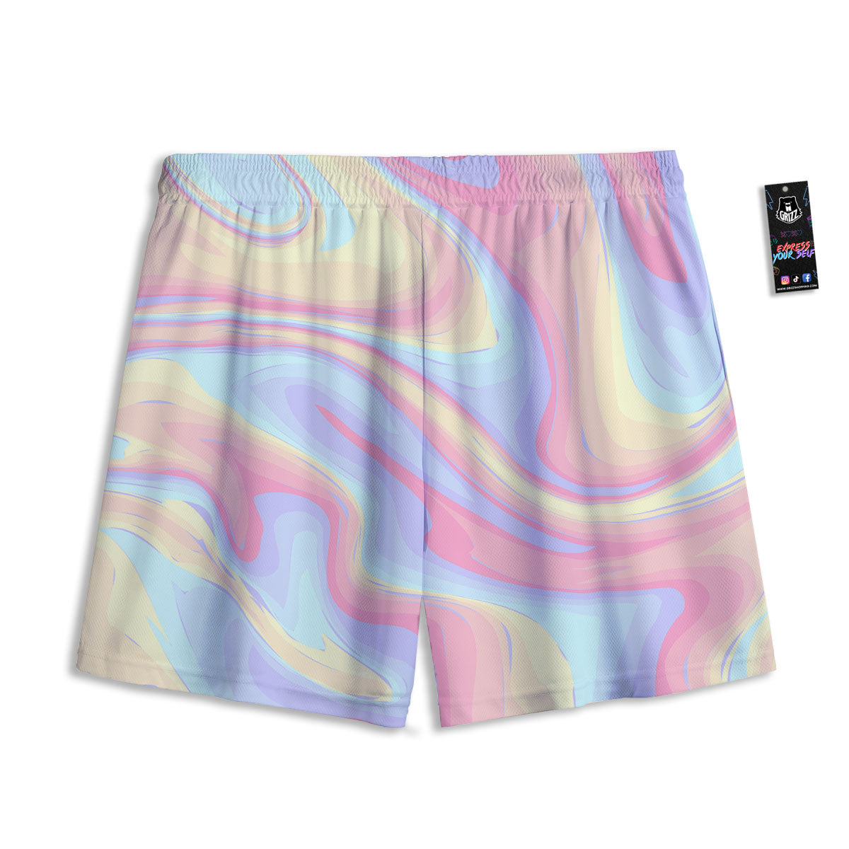 Medal Freemasonry Print Mesh Shorts