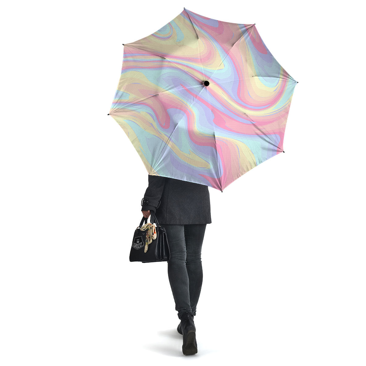 Liquid And Marble Pastel Print Umbrella-grizzshop