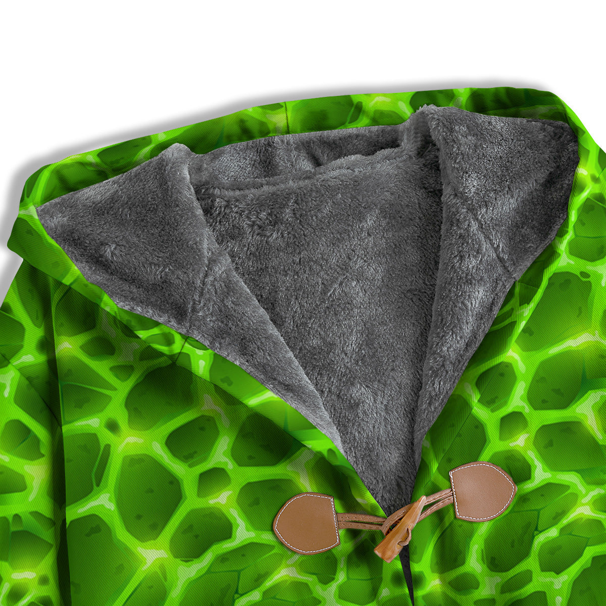 Liquid Lava Green Neon Print Pattern Men's Windbreaker Jacket-grizzshop