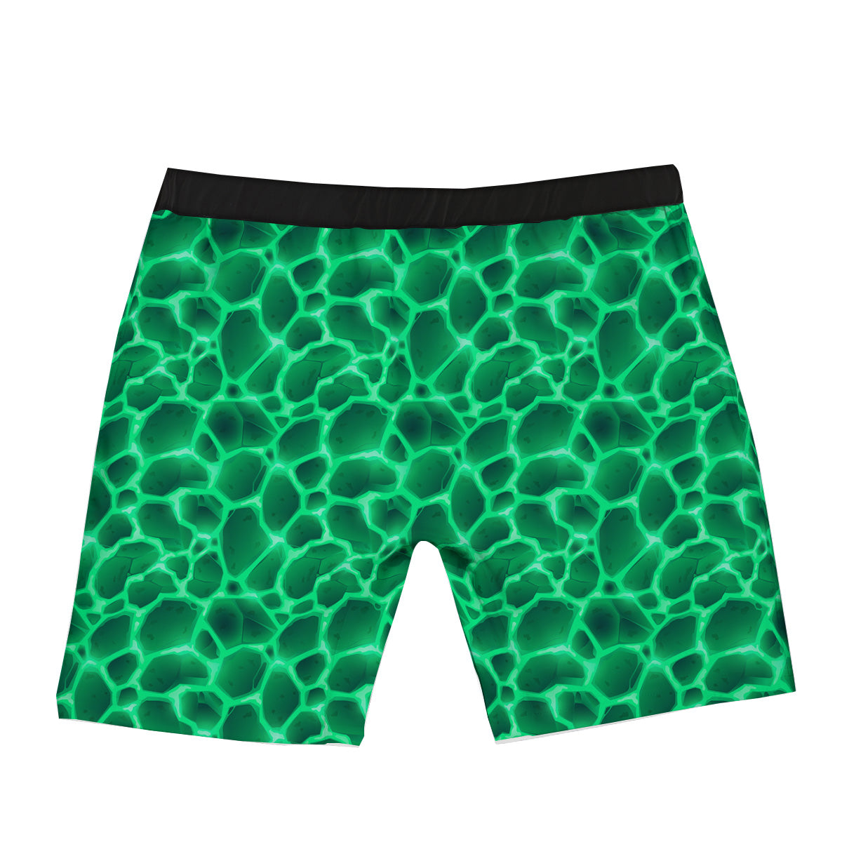 Liquid Lava Green Print Pattern Boxer Briefs-grizzshop