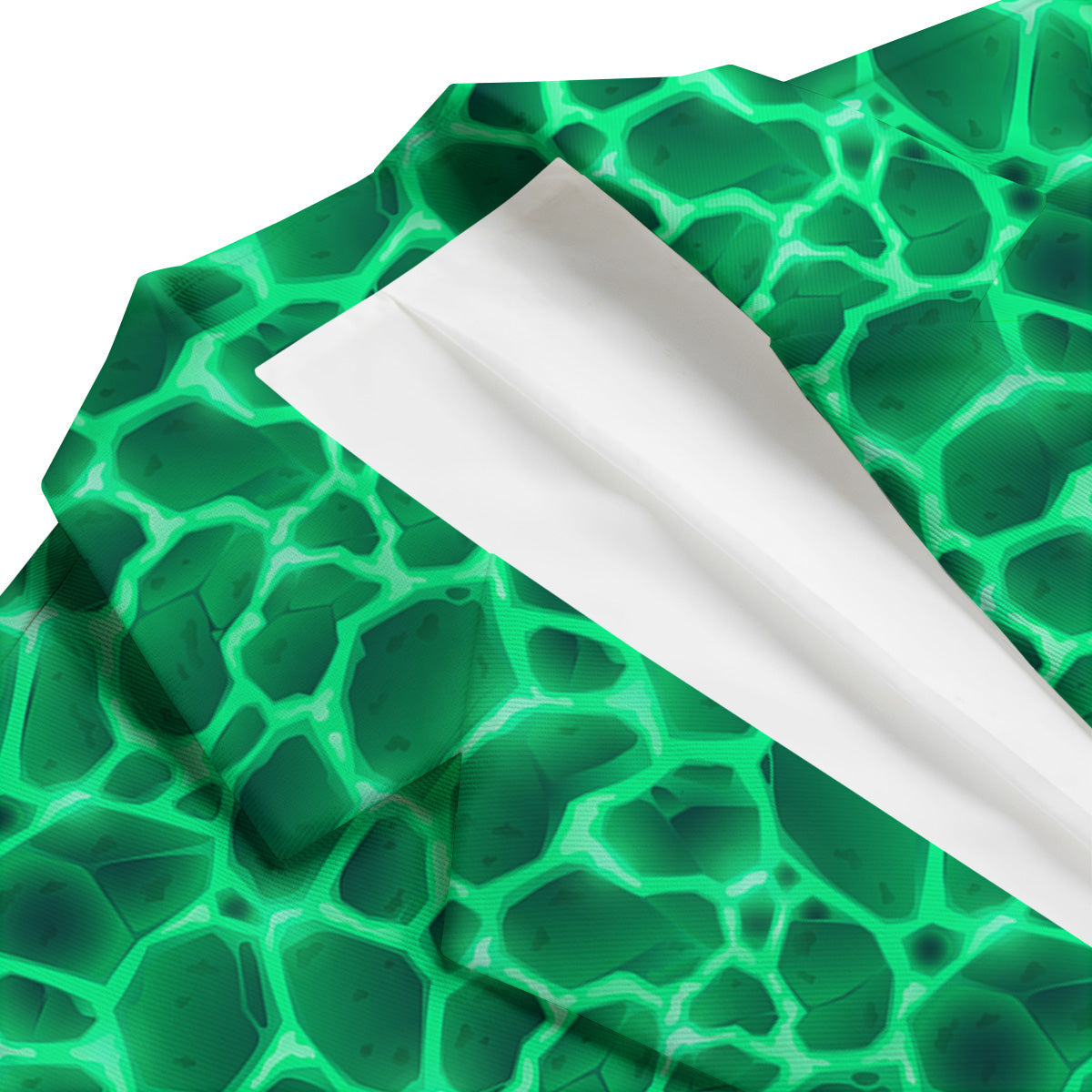 Liquid Lava Green Print Pattern Men's Blazer-grizzshop