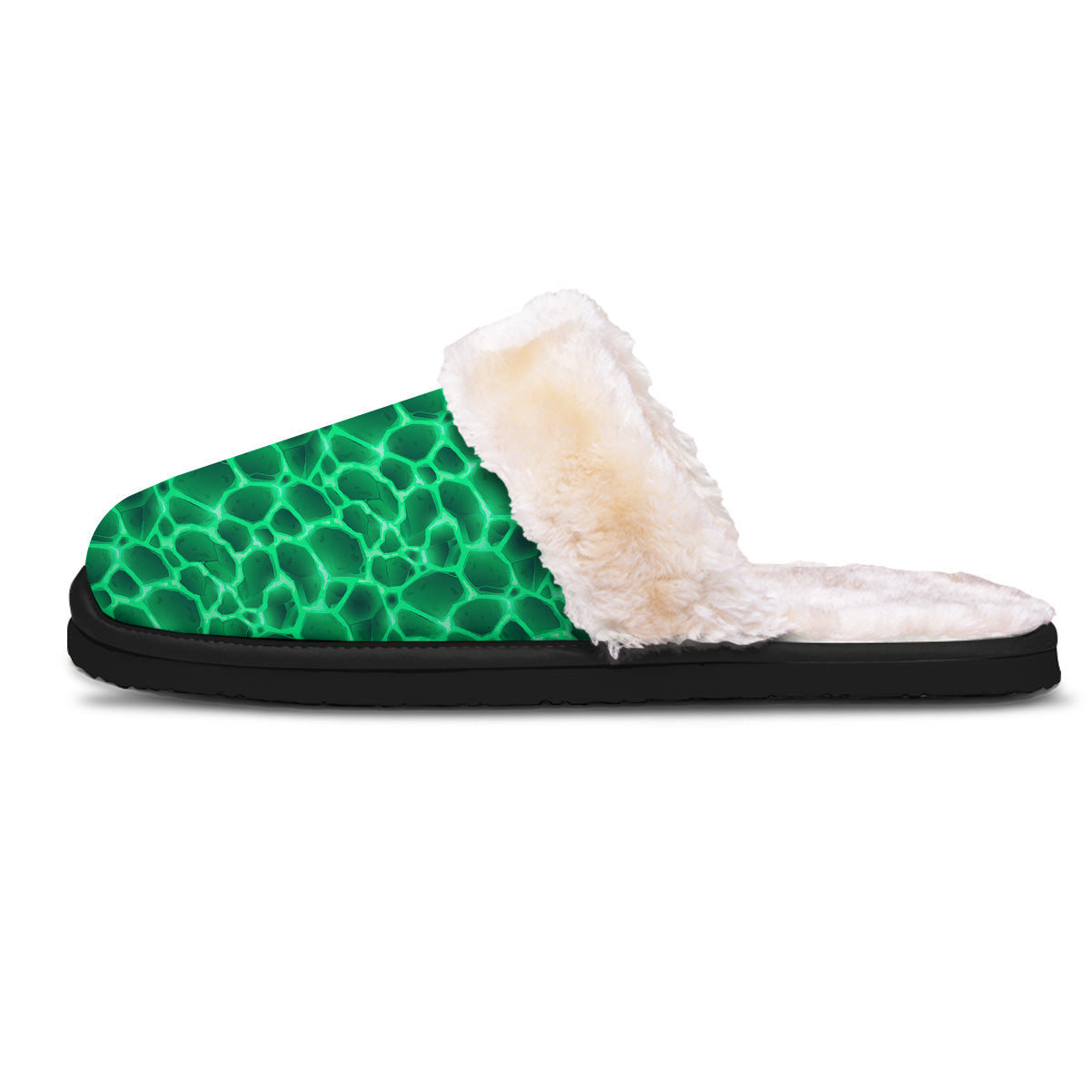 Liquid Lava Green Print Pattern Slippers-grizzshop