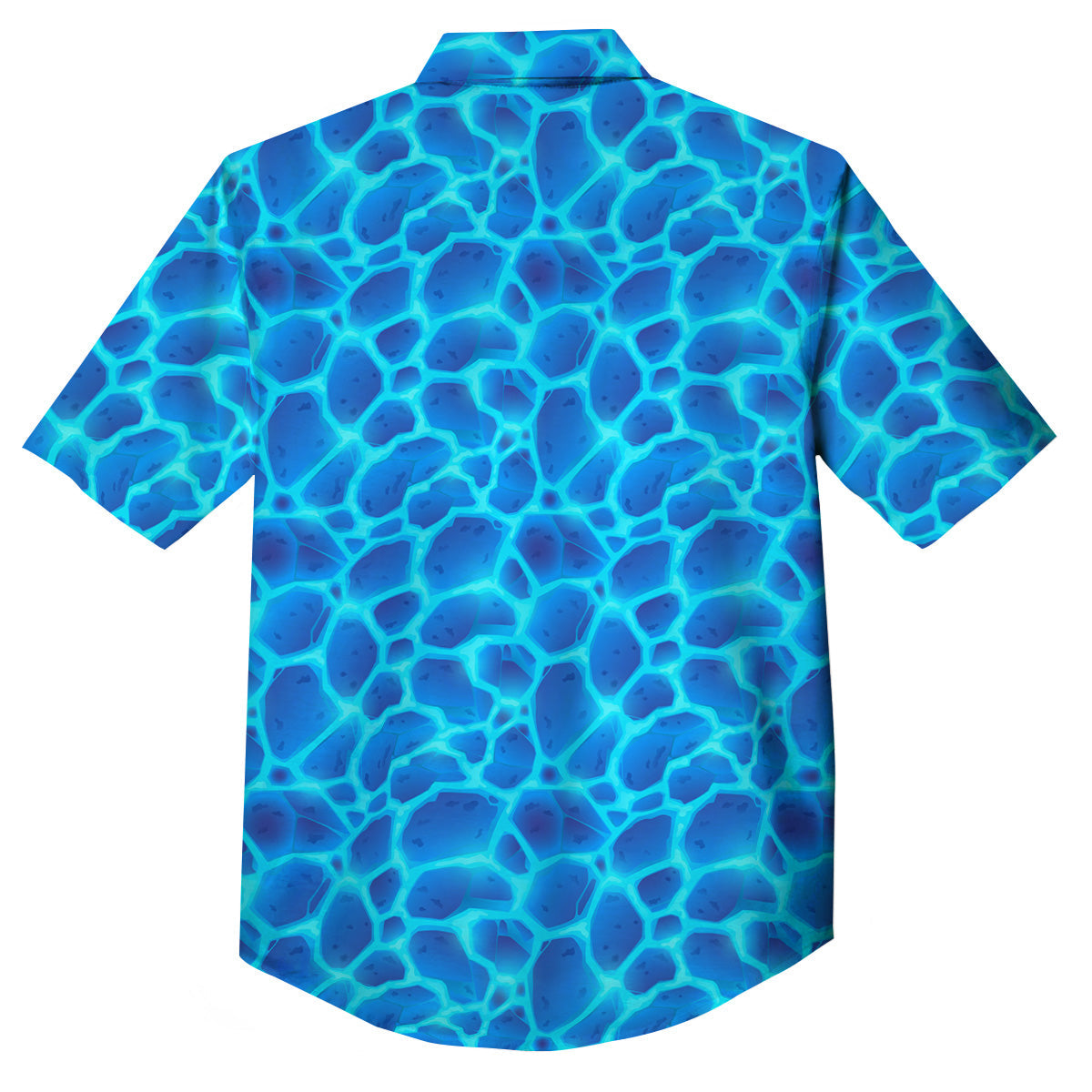 Liquid Lava Ice Blue Print Pattern Button Up Shirt-grizzshop