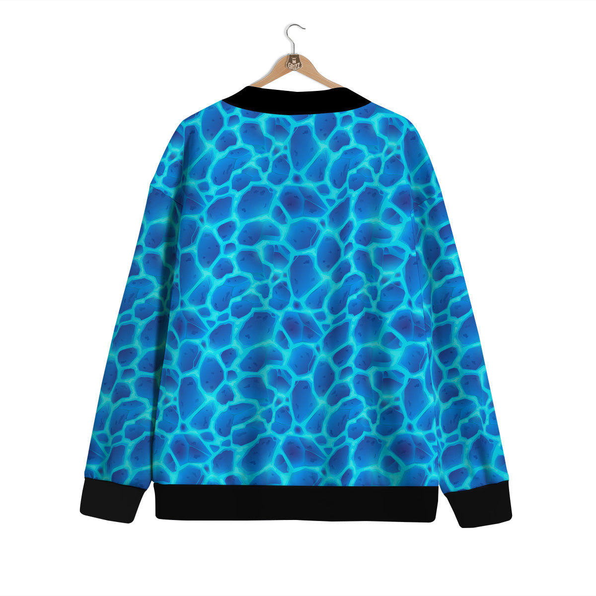 Liquid Lava Ice Blue Print Pattern Cardigan-grizzshop