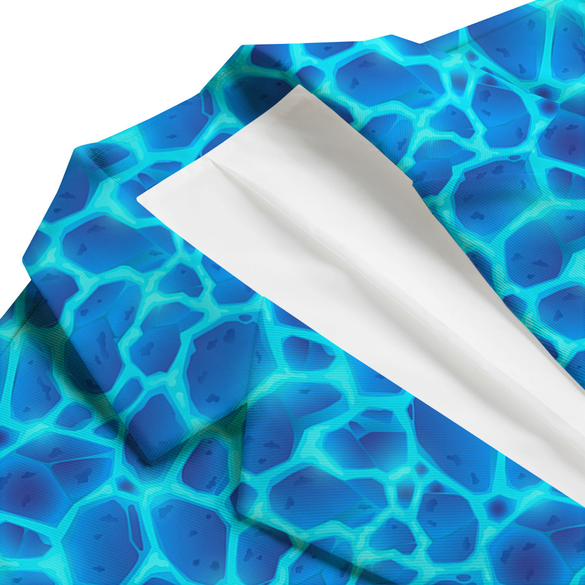 Liquid Lava Ice Blue Print Pattern Men's Blazer-grizzshop