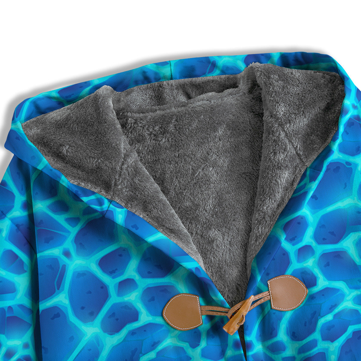 Liquid Lava Ice Blue Print Pattern Men's Windbreaker Jacket-grizzshop