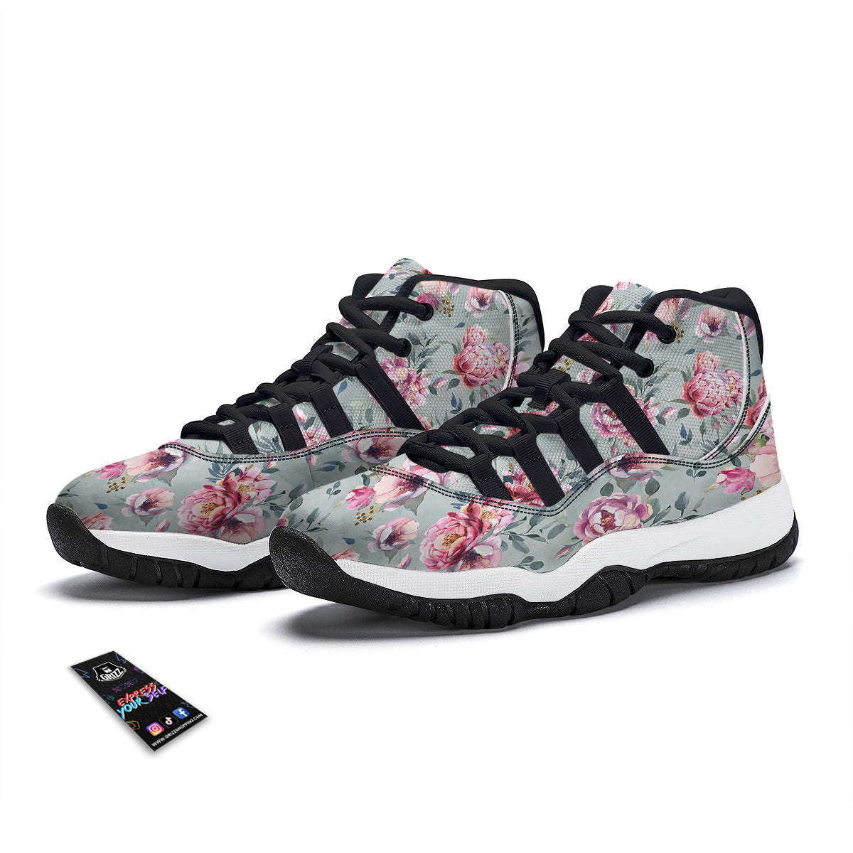 Liquid Lava Purple Print Pattern Black Bball Shoes-grizzshop