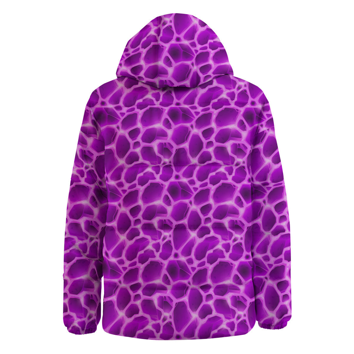 Liquid Lava Purple Print Pattern Down Jacket-grizzshop