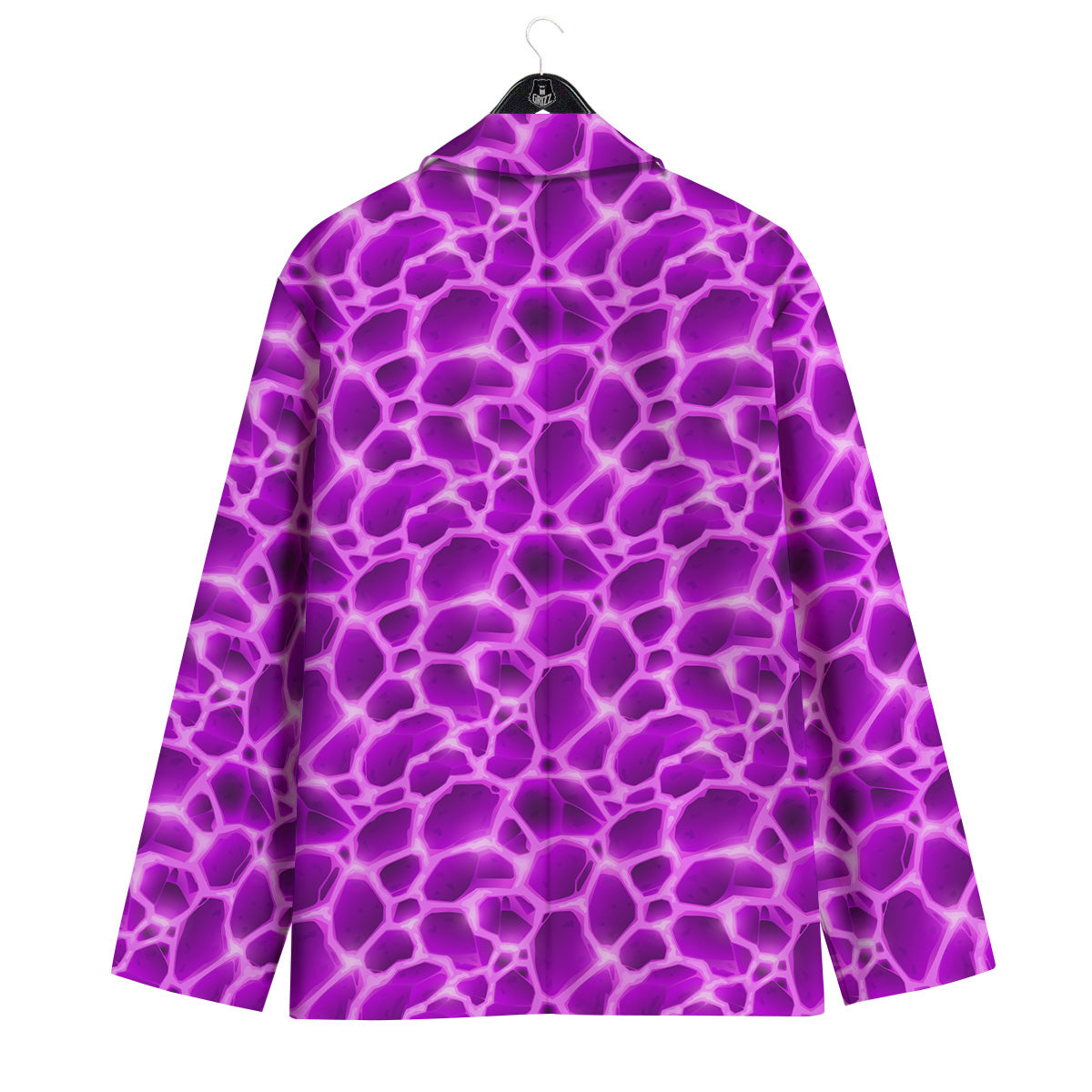 Liquid Lava Purple Print Pattern Men's Sport Coat-grizzshop