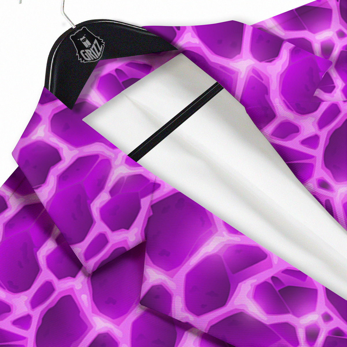 Liquid Lava Purple Print Pattern Men's Sport Coat-grizzshop