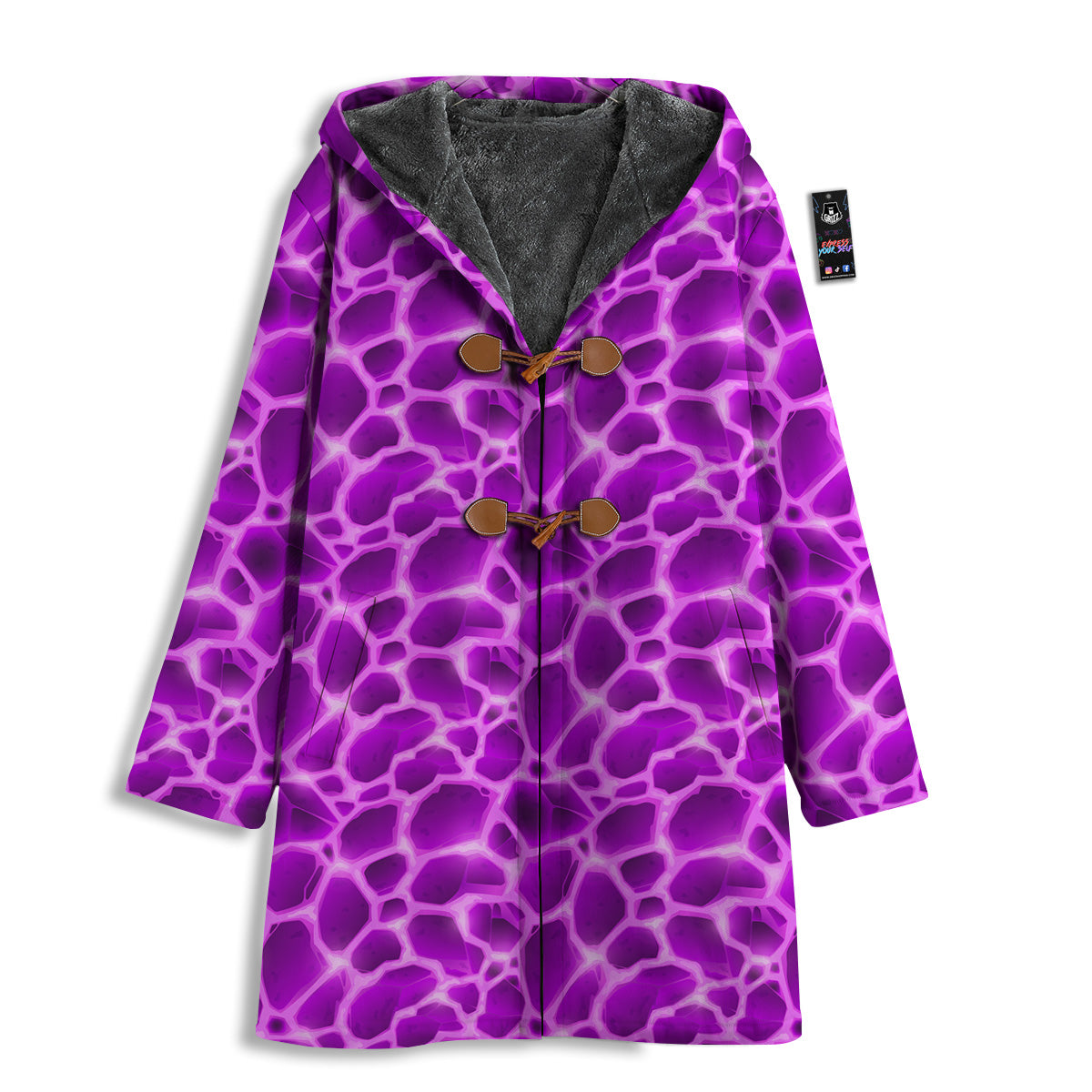 Liquid Lava Purple Print Pattern Men's Windbreaker Jacket-grizzshop