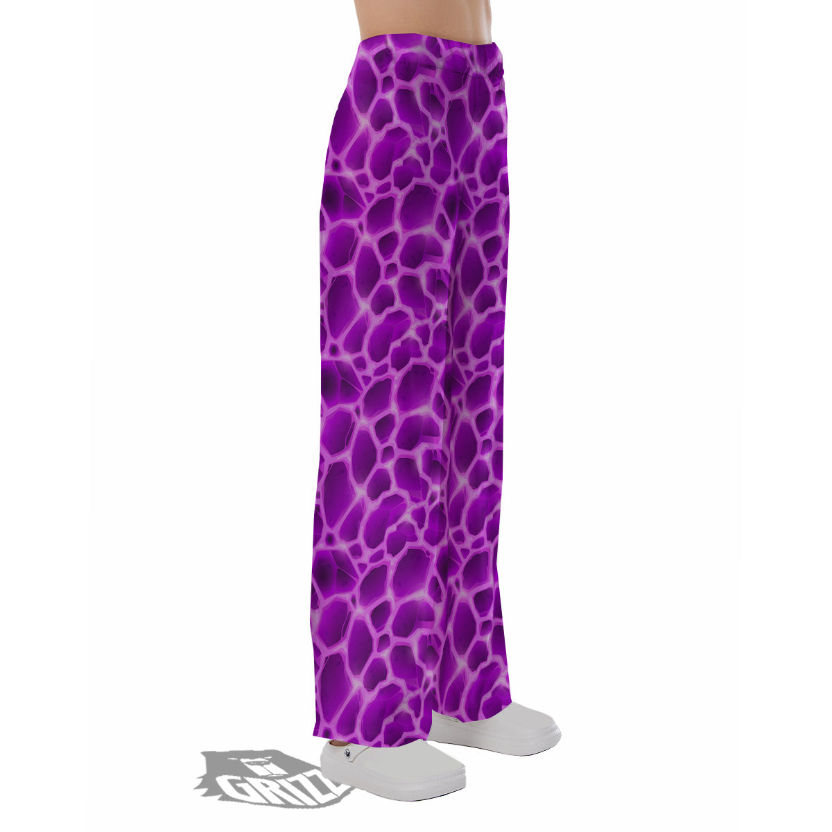 Liquid Lava Purple Print Pattern Pajama Pants-grizzshop