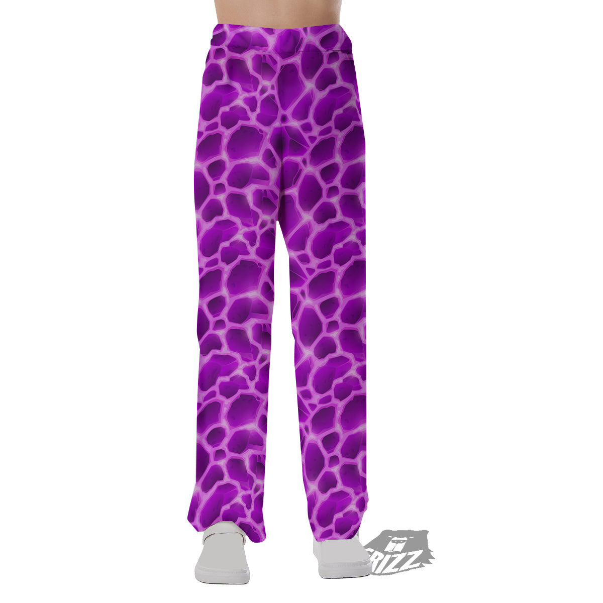 Liquid Lava Purple Print Pattern Pajama Pants-grizzshop