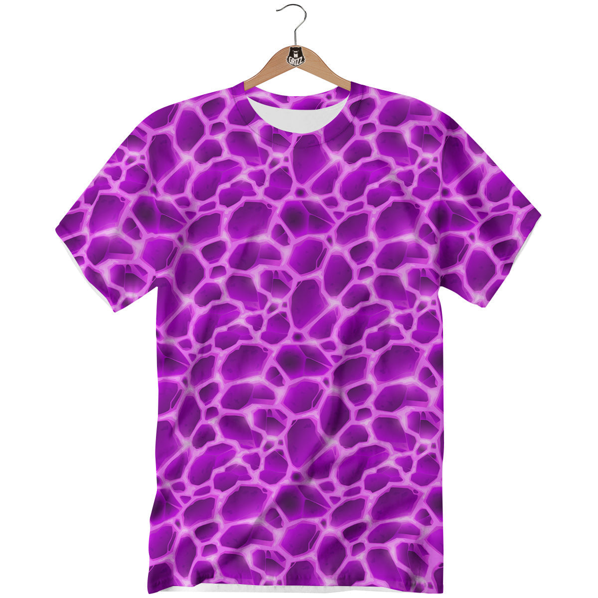 Liquid Lava Purple Print Pattern T-Shirt-grizzshop