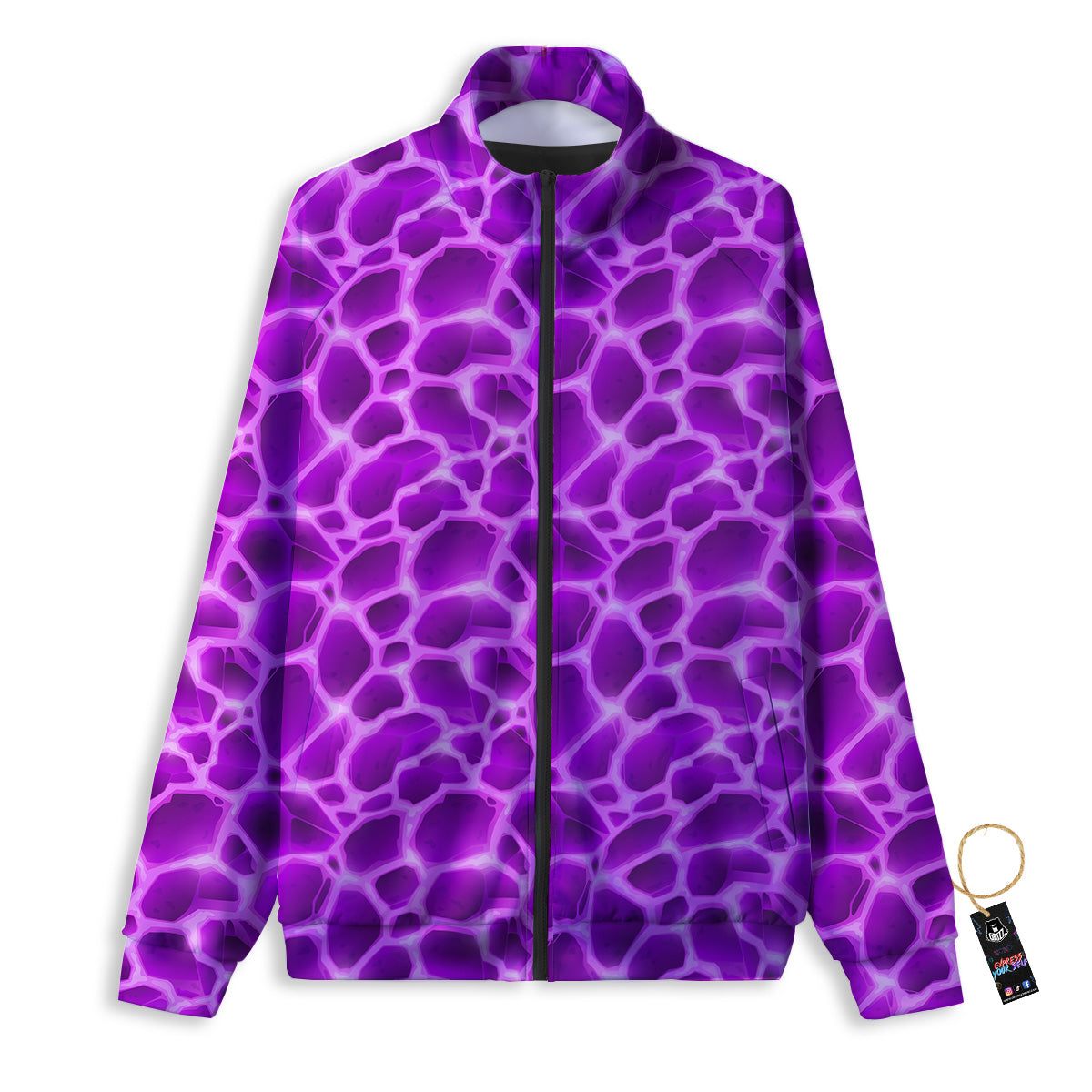 Liquid Lava Purple Print Pattern Track Jacket-grizzshop