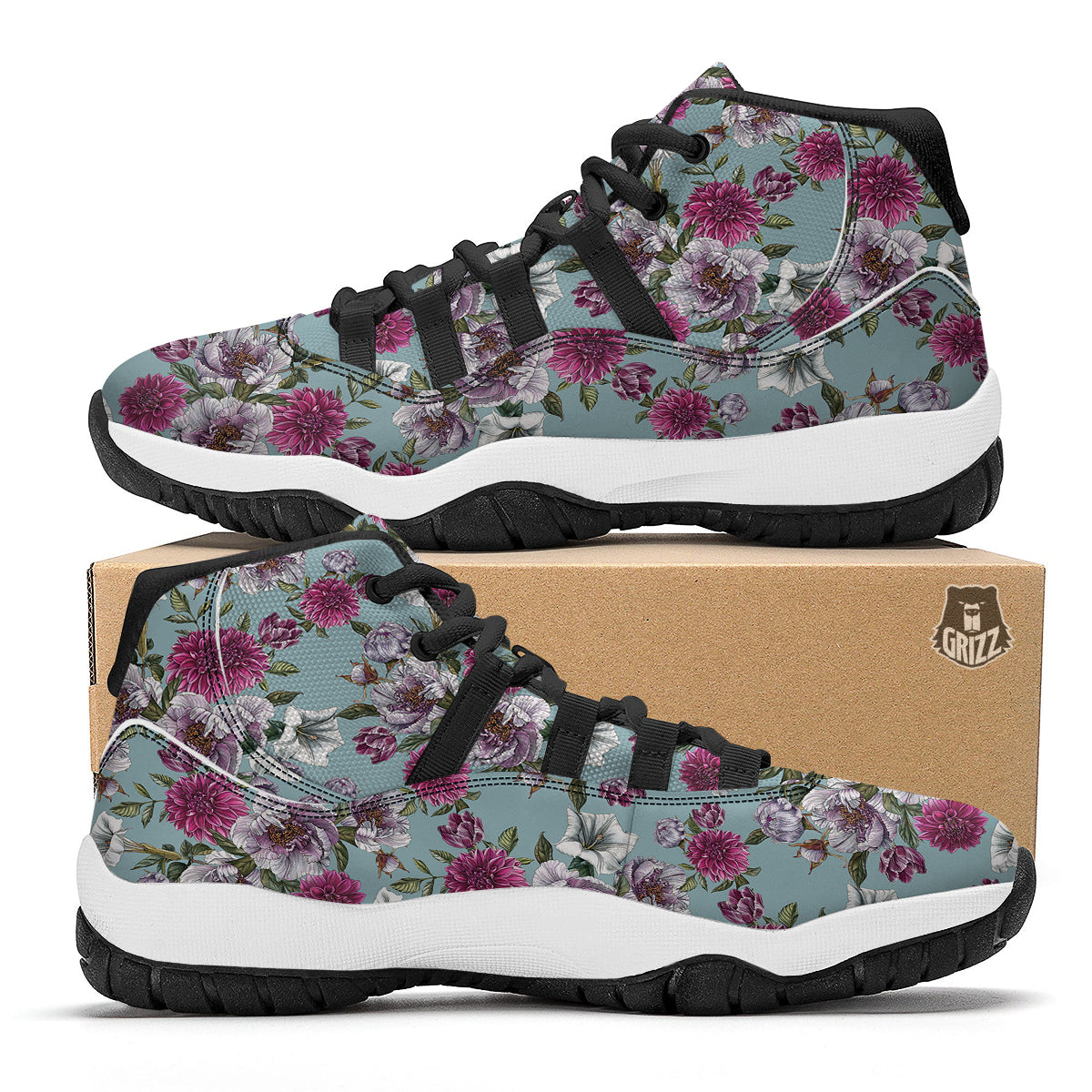 Liquid Lava Red Print Pattern Black Bball Shoes-grizzshop