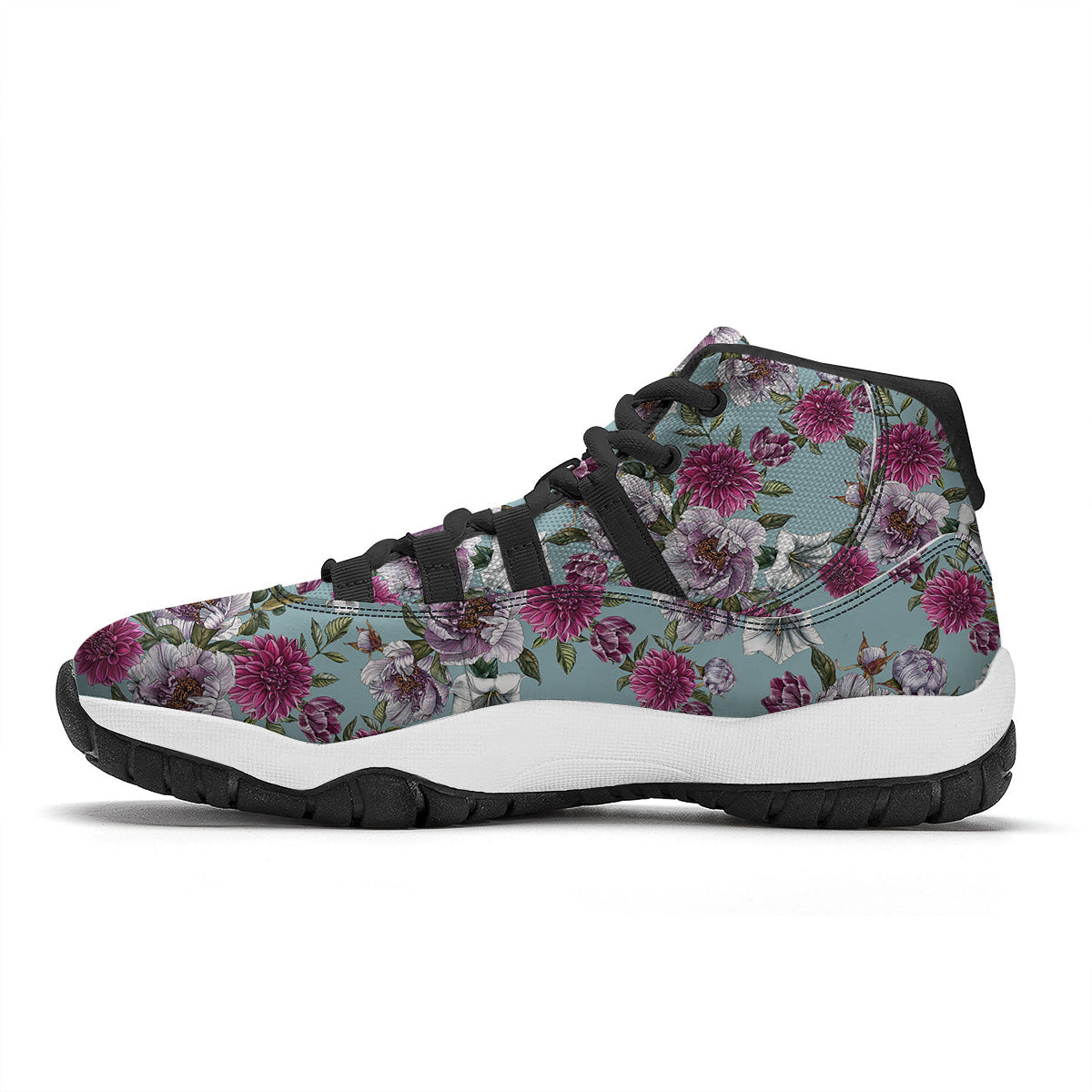 Liquid Lava Red Print Pattern Black Bball Shoes-grizzshop
