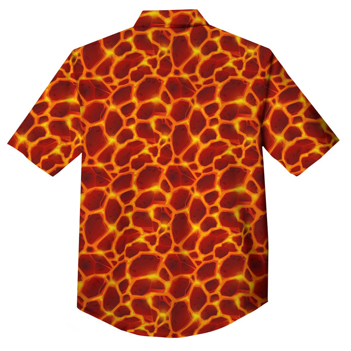 Liquid Lava Red Print Pattern Button Up Shirt-grizzshop