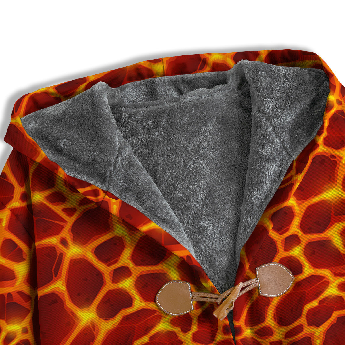 Liquid Lava Red Print Pattern Men's Windbreaker Jacket-grizzshop