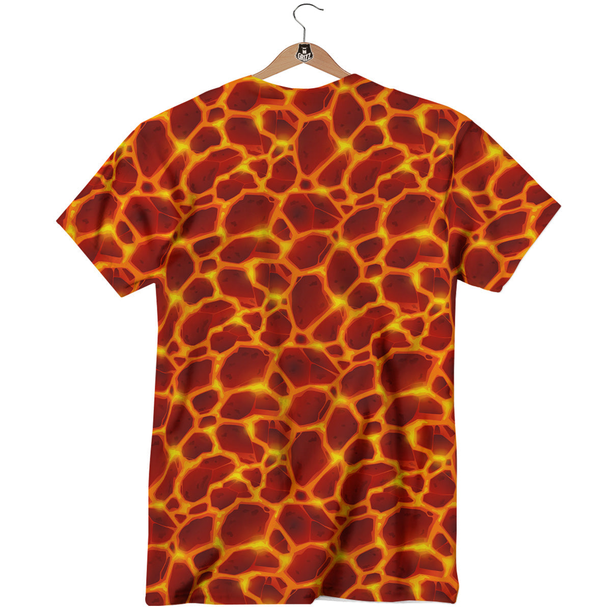 Liquid Lava Red Print Pattern T-Shirt-grizzshop