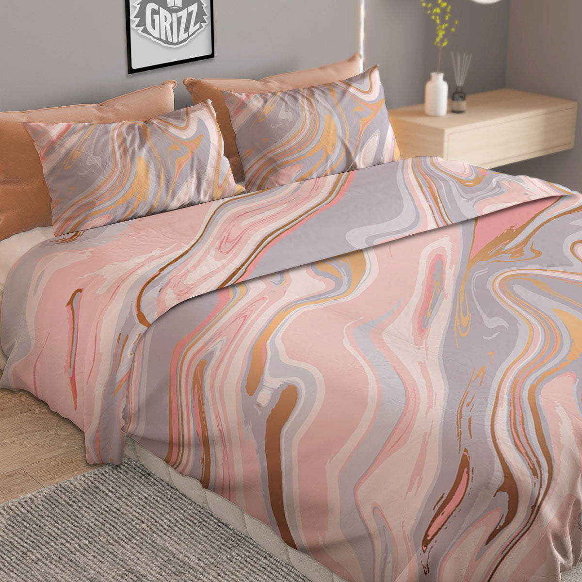 Madras Teal Print Pattern Duvet Cover Bedding Set