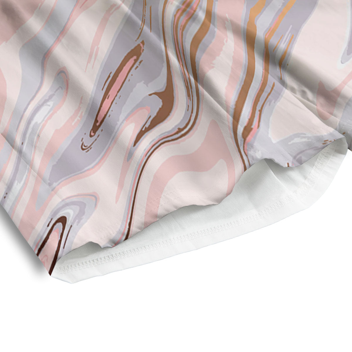 Liquid Marble Pink Print Men's Athletic Shorts