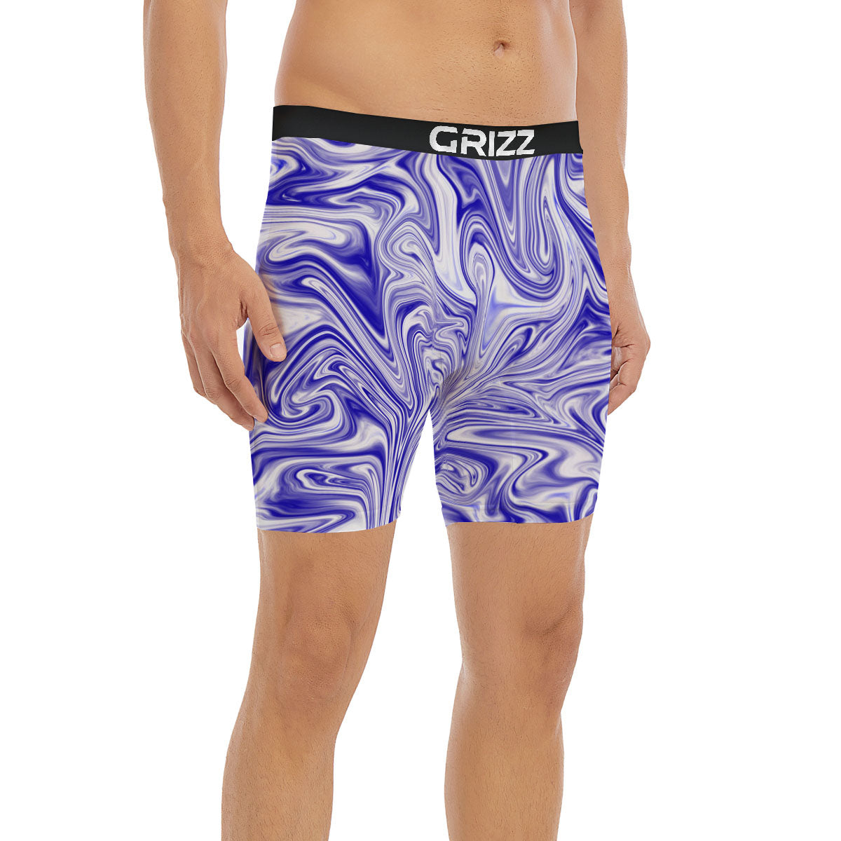 Liquid Psychedelic Print Pattern Boxer Briefs-grizzshop