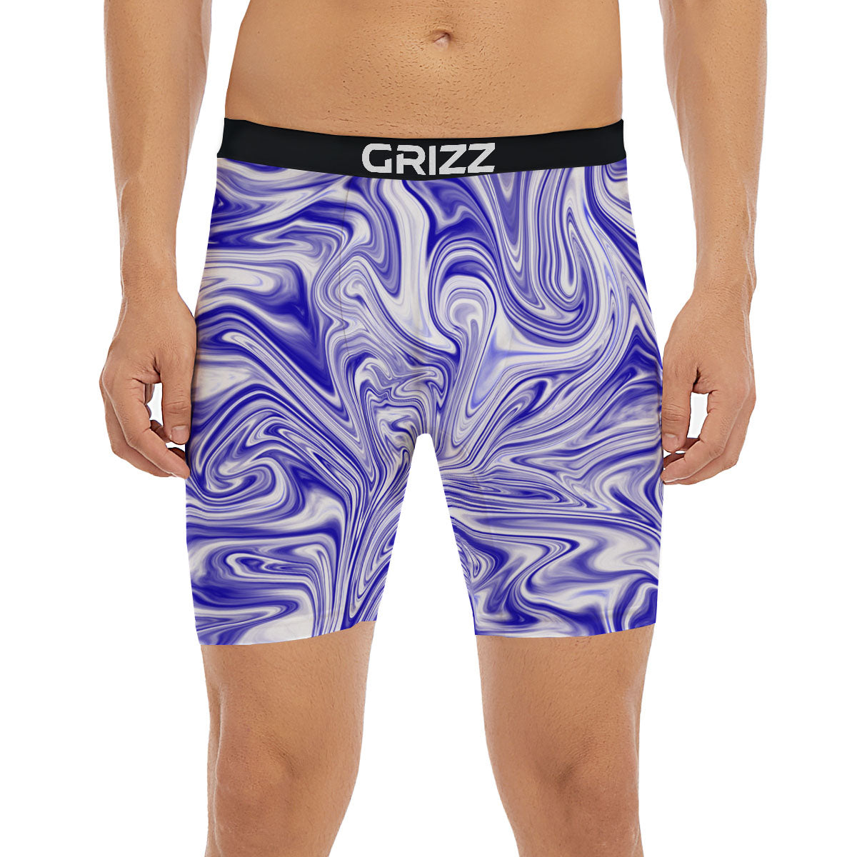 Liquid Psychedelic Print Pattern Boxer Briefs-grizzshop