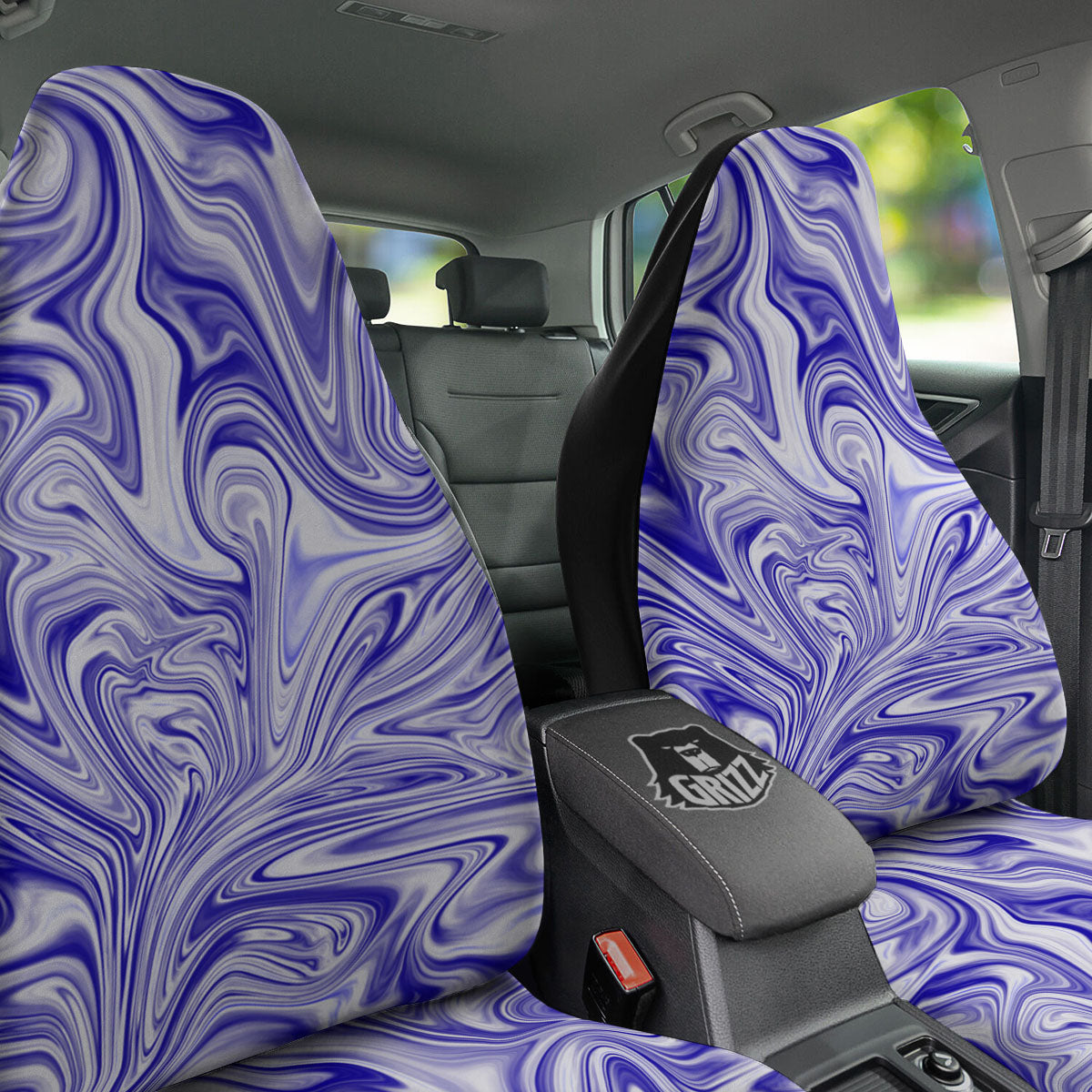 Liquid Psychedelic Print Pattern Car Seat Covers-grizzshop