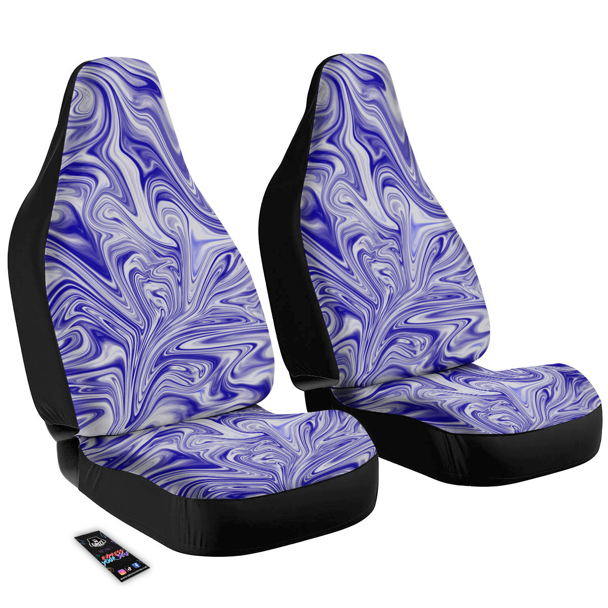 Liquid Psychedelic Print Pattern Car Seat Covers-grizzshop