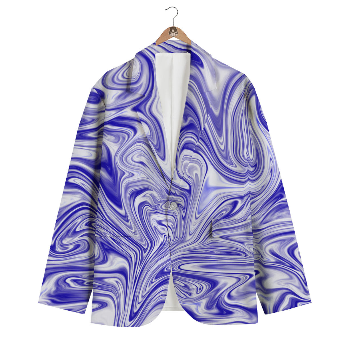Liquid Psychedelic Print Pattern Men's Blazer-grizzshop