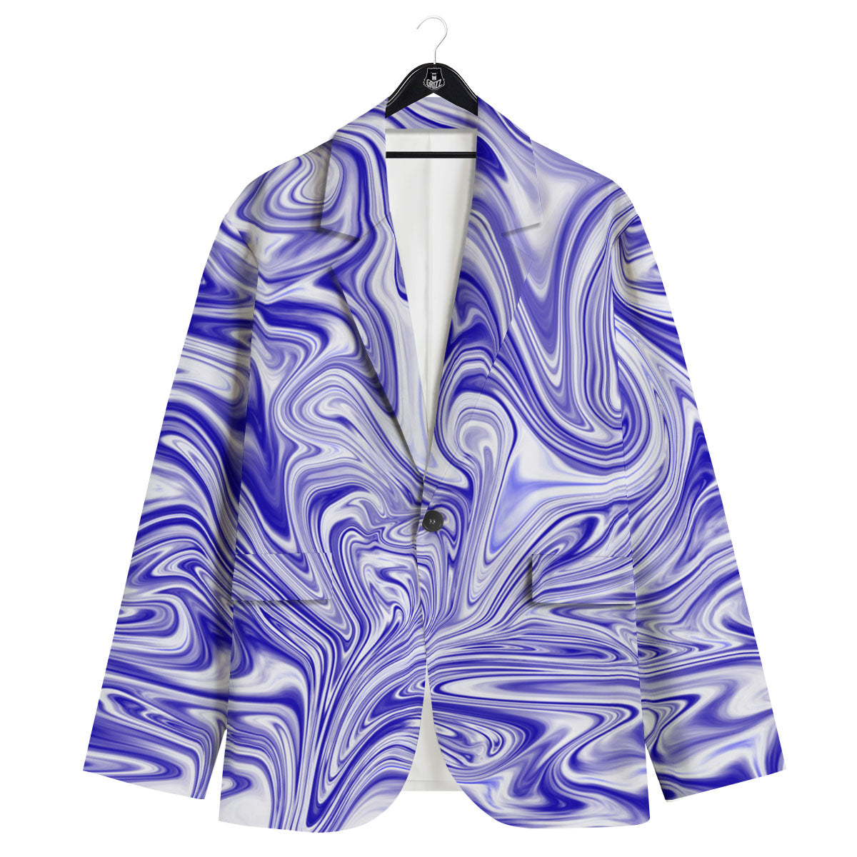 Liquid Psychedelic Print Pattern Men's Sport Coat-grizzshop
