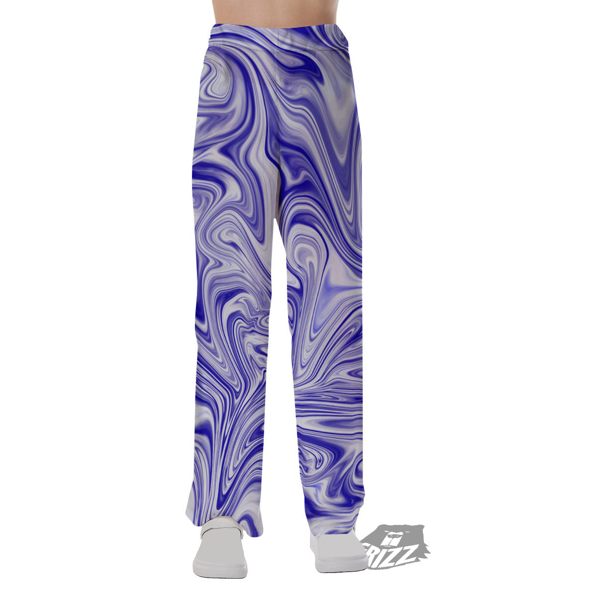 Liquid Psychedelic Print Pattern Pajama Pants-grizzshop