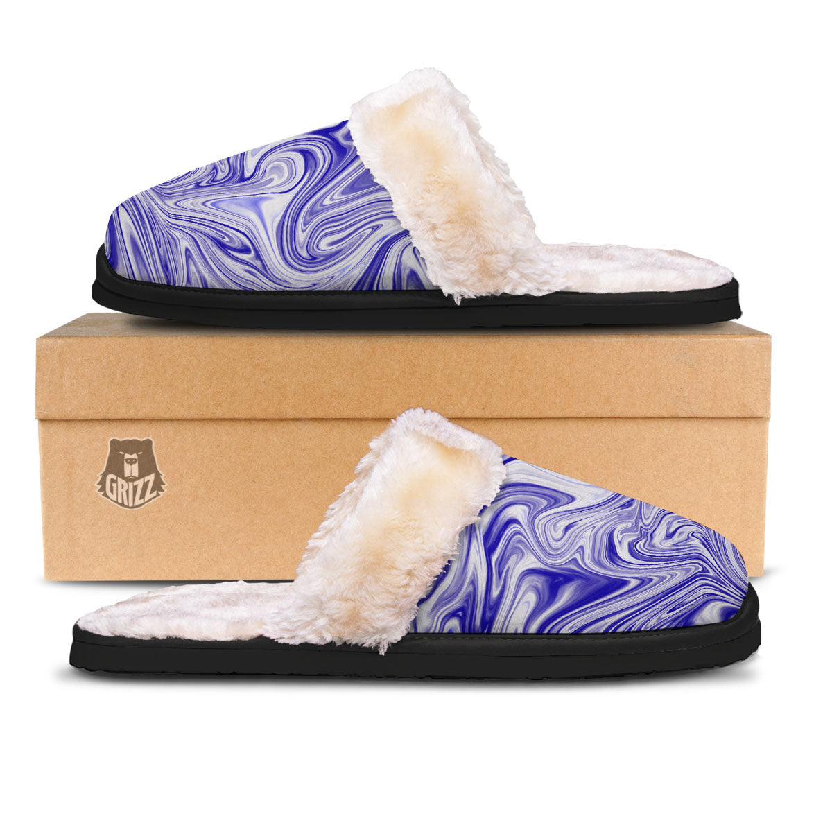 Liquid Psychedelic Print Pattern Slippers-grizzshop