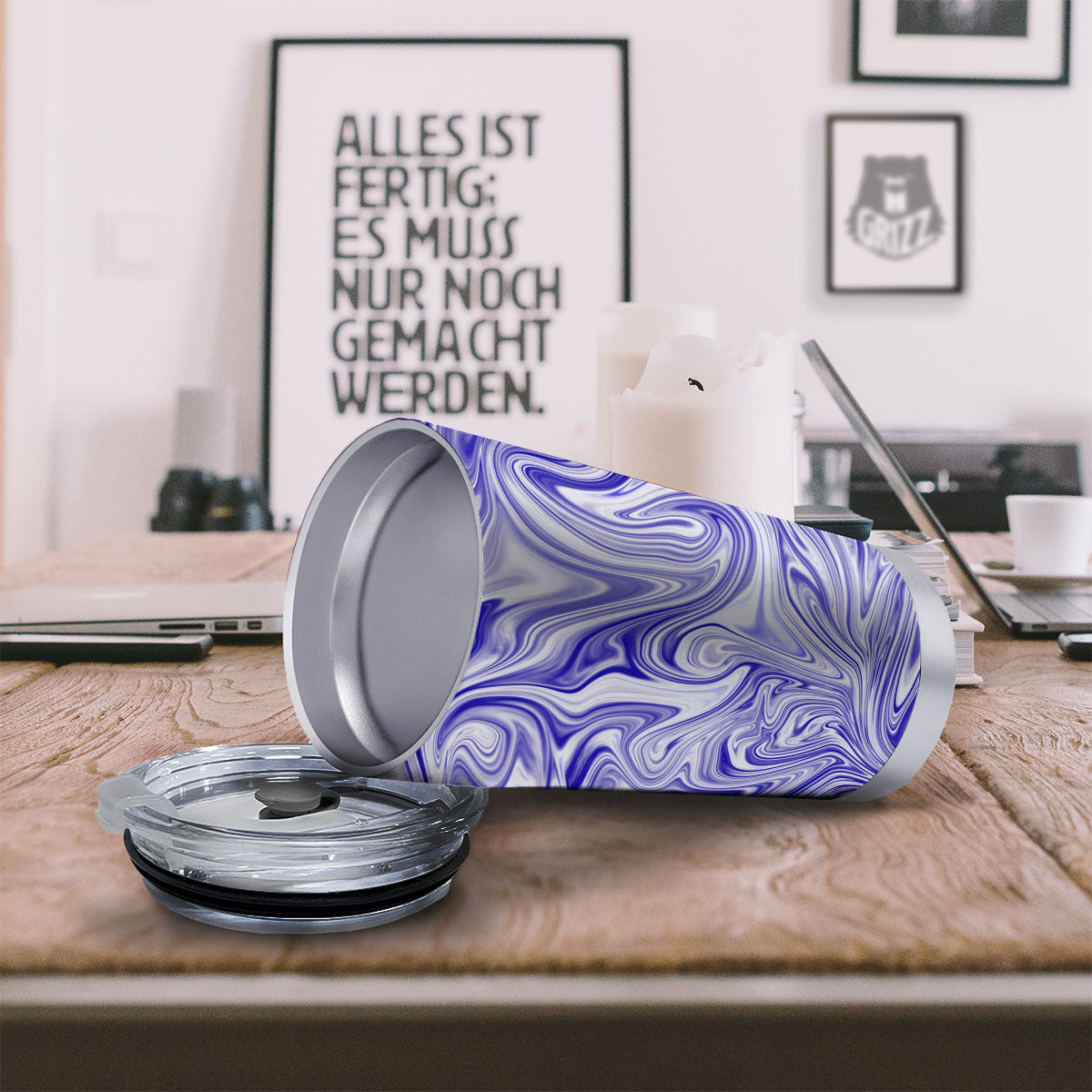 Liquid Psychedelic Print Pattern Tumbler-grizzshop