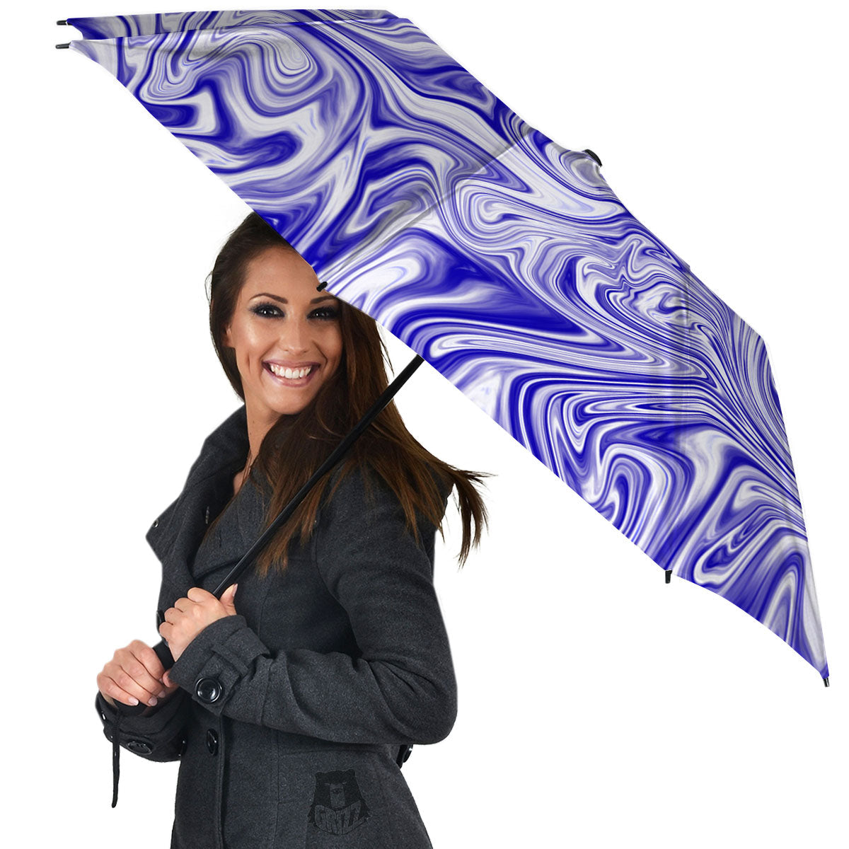 Liquid Psychedelic Print Pattern Umbrella-grizzshop