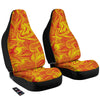 Liquid Psychedelic Trippy Orange Print Car Seat Covers-grizzshop