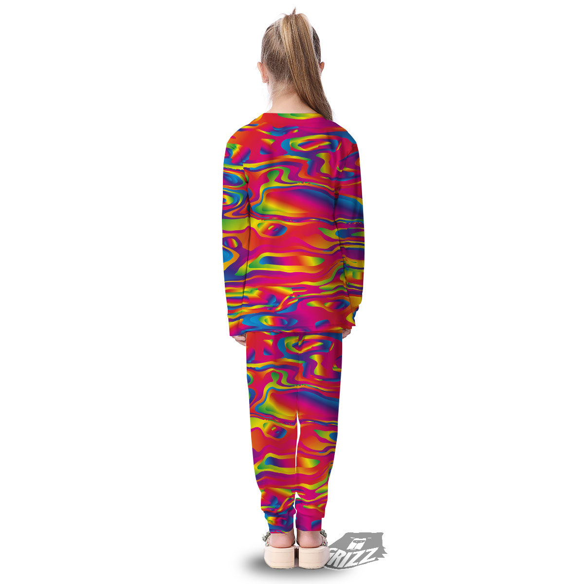 Liquid Trippy Abstract Colorful Print Kid's Pajamas-grizzshop