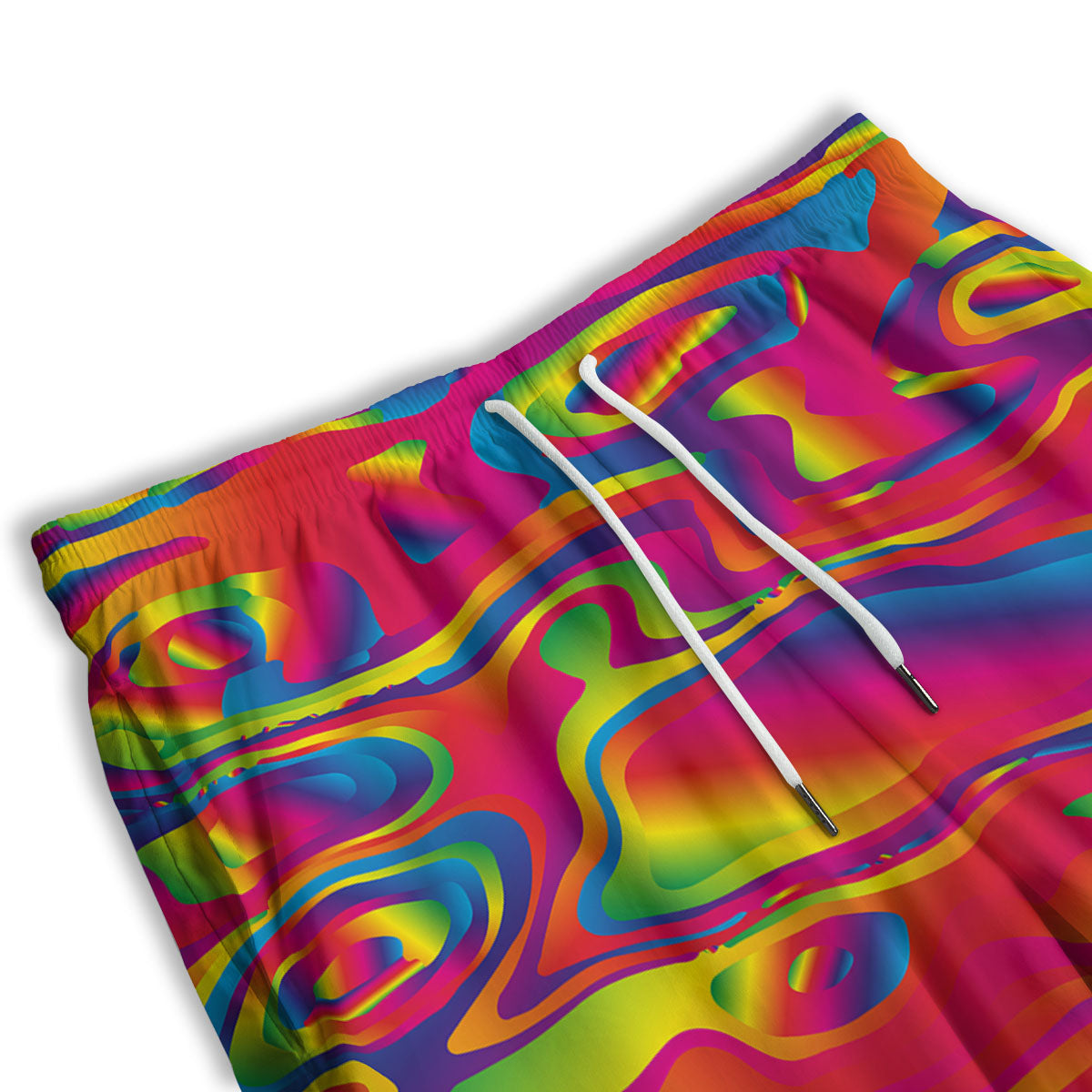 Liquid Trippy Abstract Colorful Print Men's Athletic Shorts