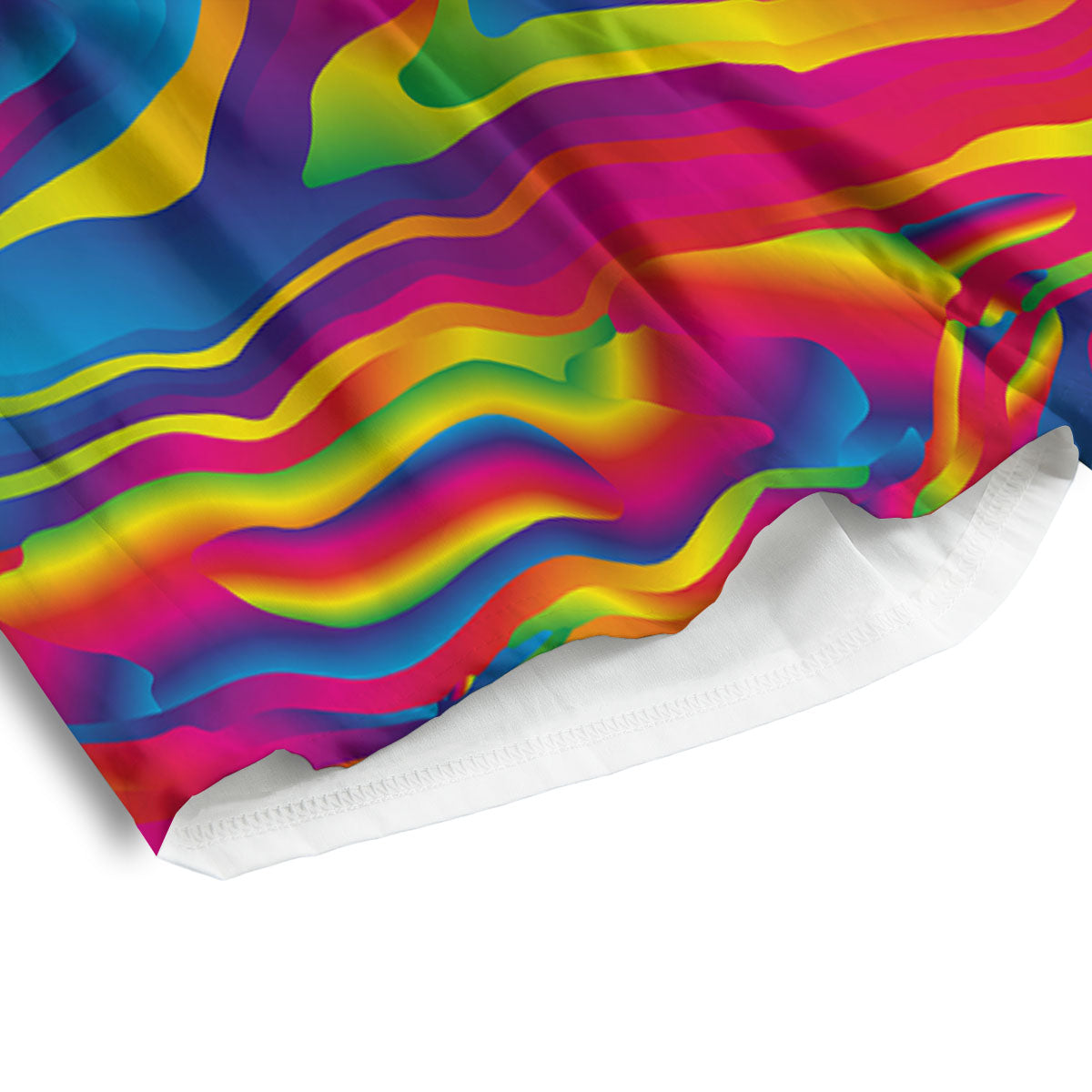 Liquid Trippy Abstract Colorful Print Men's Athletic Shorts