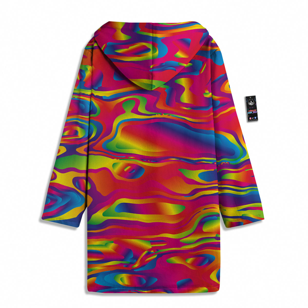 Liquid Trippy Abstract Colorful Print Men's Windbreaker Jacket-grizzshop