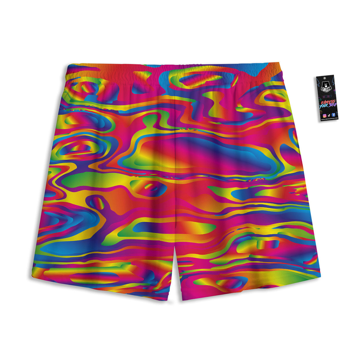 Melt Acid Green Print Mesh Shorts